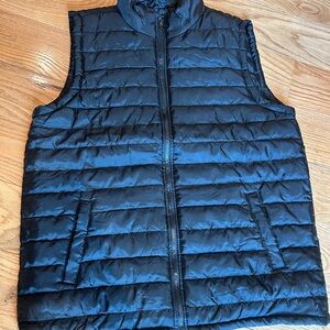 Men's Black Quilted Packable Vest